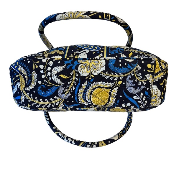 Vera Bradley Ellie Blue Elephant Small Hipster solid frame purse - Picture 5 of 6
